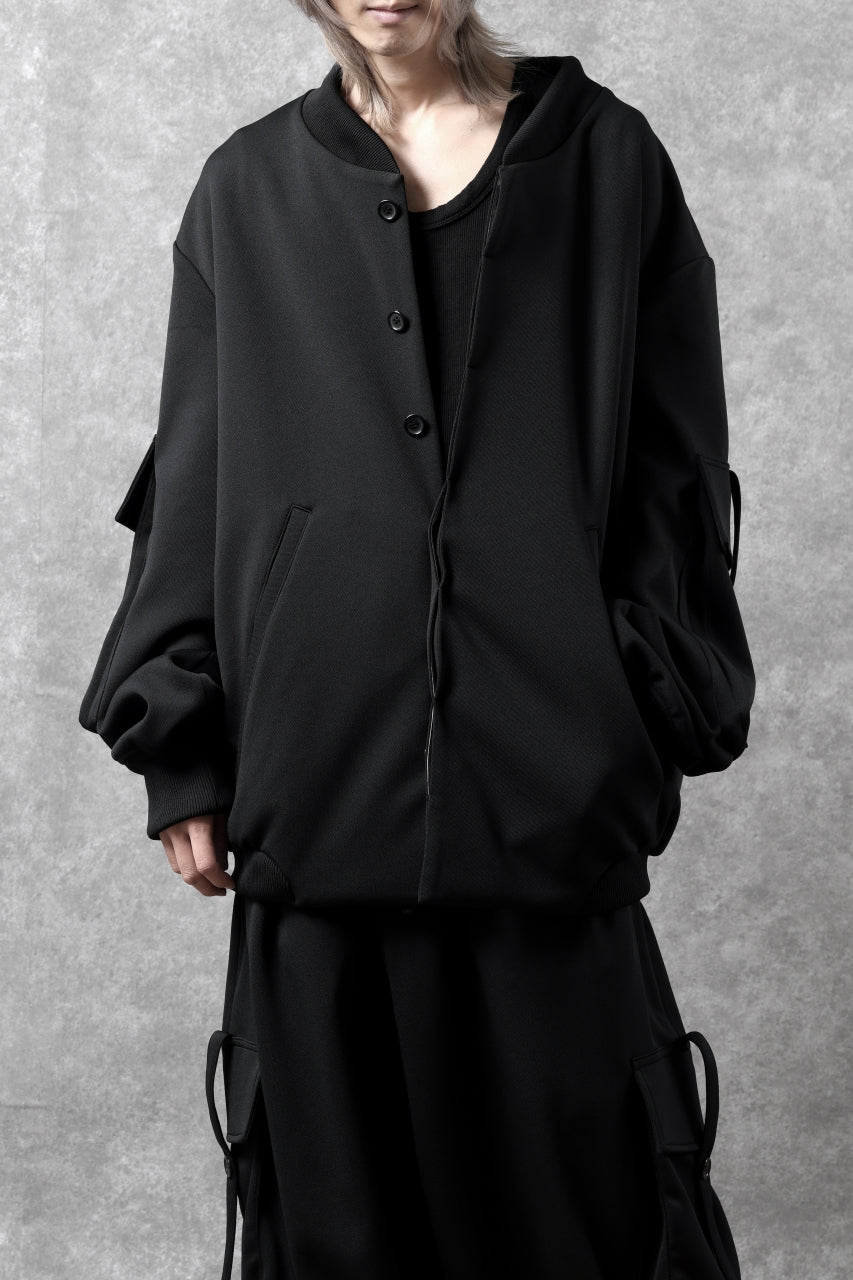 画像をギャラリービューアに読み込む, N/07 exclusive WIDE FLAP BOMBER JACKET / GAUDI SMOOTH JERSEY (BLACK)