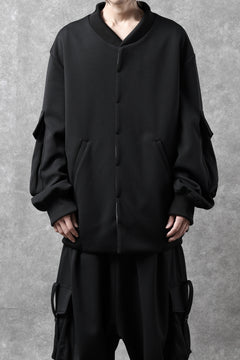 画像をギャラリービューアに読み込む, N/07 exclusive WIDE FLAP BOMBER JACKET / GAUDI SMOOTH JERSEY (BLACK)
