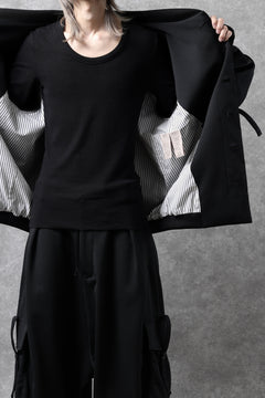 画像をギャラリービューアに読み込む, N/07 exclusive WIDE FLAP BOMBER JACKET / GAUDI SMOOTH JERSEY (BLACK)