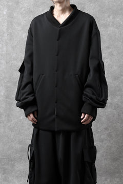 画像をギャラリービューアに読み込む, N/07 exclusive WIDE FLAP BOMBER JACKET / GAUDI SMOOTH JERSEY (BLACK)