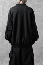 画像をギャラリービューアに読み込む, N/07 exclusive WIDE FLAP BOMBER JACKET / GAUDI SMOOTH JERSEY (BLACK)