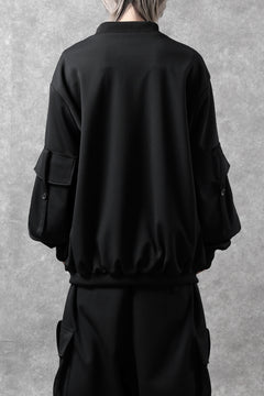 画像をギャラリービューアに読み込む, N/07 exclusive WIDE FLAP BOMBER JACKET / GAUDI SMOOTH JERSEY (BLACK)