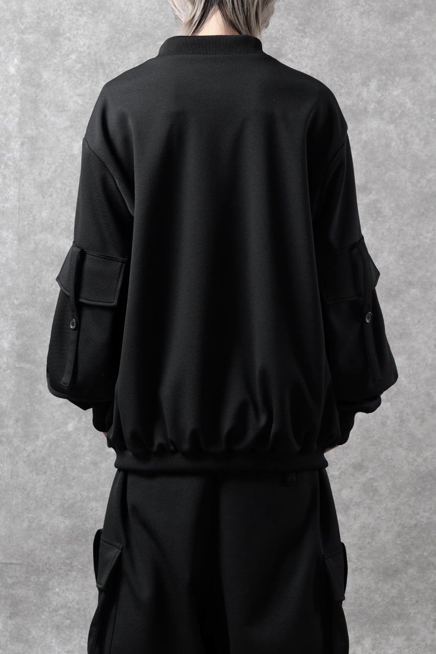 画像をギャラリービューアに読み込む, N/07 exclusive WIDE FLAP BOMBER JACKET / GAUDI SMOOTH JERSEY (BLACK)