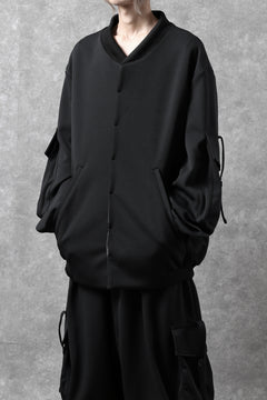 画像をギャラリービューアに読み込む, N/07 exclusive WIDE FLAP BOMBER JACKET / GAUDI SMOOTH JERSEY (BLACK)