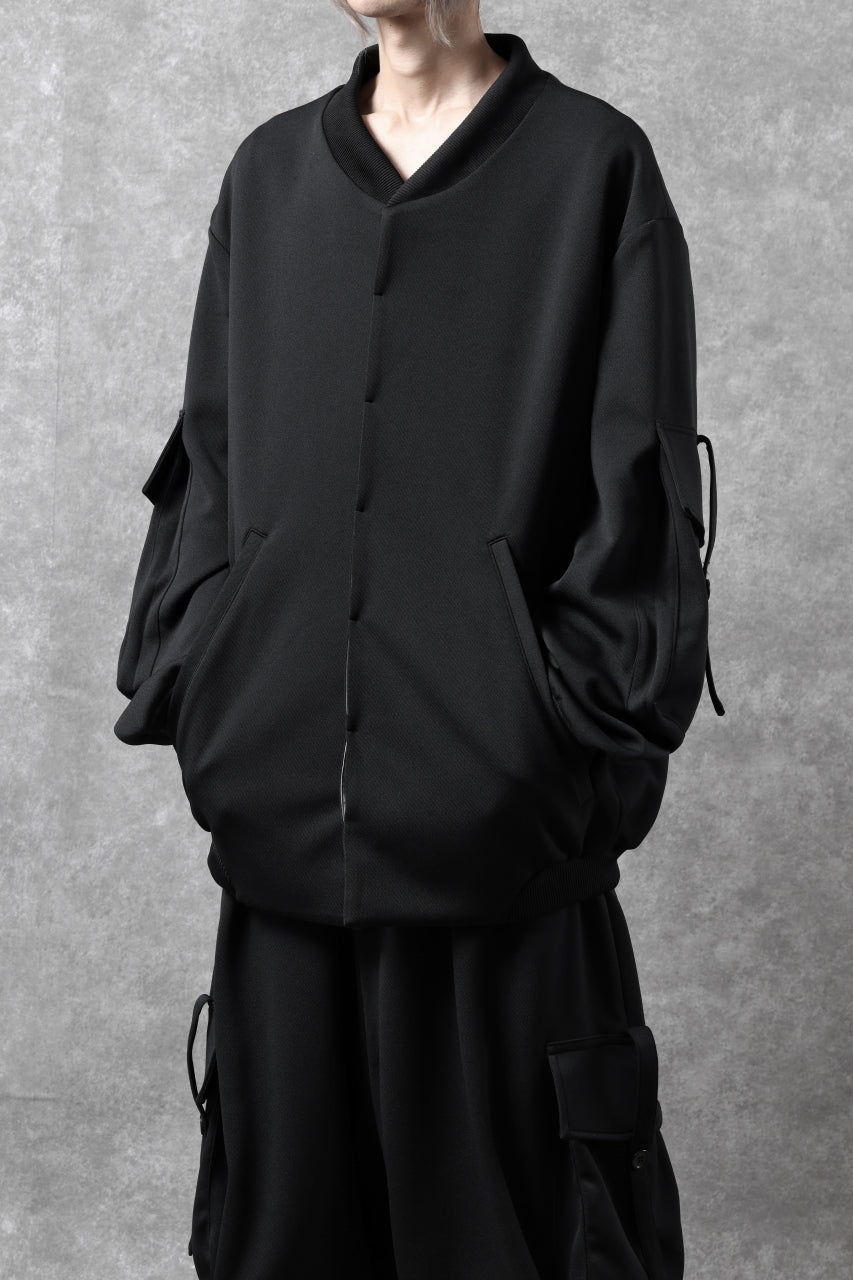 画像をギャラリービューアに読み込む, N/07 exclusive WIDE FLAP BOMBER JACKET / GAUDI SMOOTH JERSEY (BLACK)