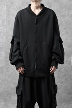 画像をギャラリービューアに読み込む, N/07 exclusive WIDE FLAP BOMBER JACKET / GAUDI SMOOTH JERSEY (BLACK)