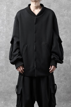 画像をギャラリービューアに読み込む, N/07 exclusive WIDE FLAP BOMBER JACKET / GAUDI SMOOTH JERSEY (BLACK)