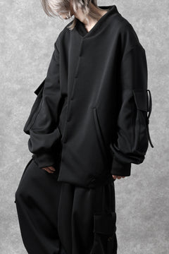 画像をギャラリービューアに読み込む, N/07 exclusive WIDE FLAP BOMBER JACKET / GAUDI SMOOTH JERSEY (BLACK)