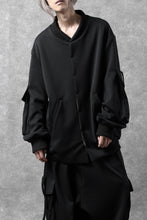 画像をギャラリービューアに読み込む, N/07 exclusive WIDE FLAP BOMBER JACKET / GAUDI SMOOTH JERSEY (BLACK)