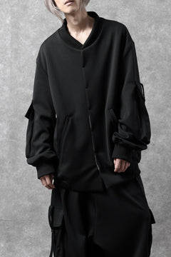 画像をギャラリービューアに読み込む, N/07 exclusive WIDE FLAP BOMBER JACKET / GAUDI SMOOTH JERSEY (BLACK)
