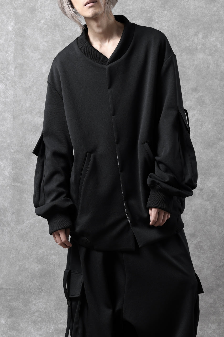画像をギャラリービューアに読み込む, N/07 exclusive WIDE FLAP BOMBER JACKET / GAUDI SMOOTH JERSEY (BLACK)