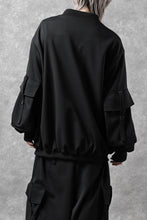画像をギャラリービューアに読み込む, N/07 exclusive WIDE FLAP BOMBER JACKET / GAUDI SMOOTH JERSEY (BLACK)