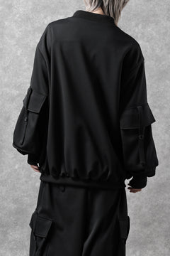 画像をギャラリービューアに読み込む, N/07 exclusive WIDE FLAP BOMBER JACKET / GAUDI SMOOTH JERSEY (BLACK)