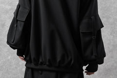 画像をギャラリービューアに読み込む, N/07 exclusive WIDE FLAP BOMBER JACKET / GAUDI SMOOTH JERSEY (BLACK)