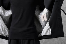 画像をギャラリービューアに読み込む, N/07 exclusive WIDE FLAP BOMBER JACKET / GAUDI SMOOTH JERSEY (BLACK)