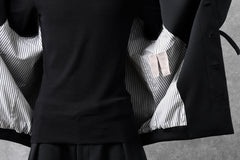 画像をギャラリービューアに読み込む, N/07 exclusive WIDE FLAP BOMBER JACKET / GAUDI SMOOTH JERSEY (BLACK)