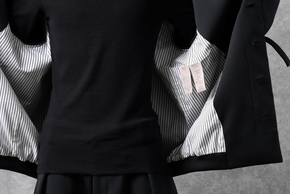 画像をギャラリービューアに読み込む, N/07 exclusive WIDE FLAP BOMBER JACKET / GAUDI SMOOTH JERSEY (BLACK)
