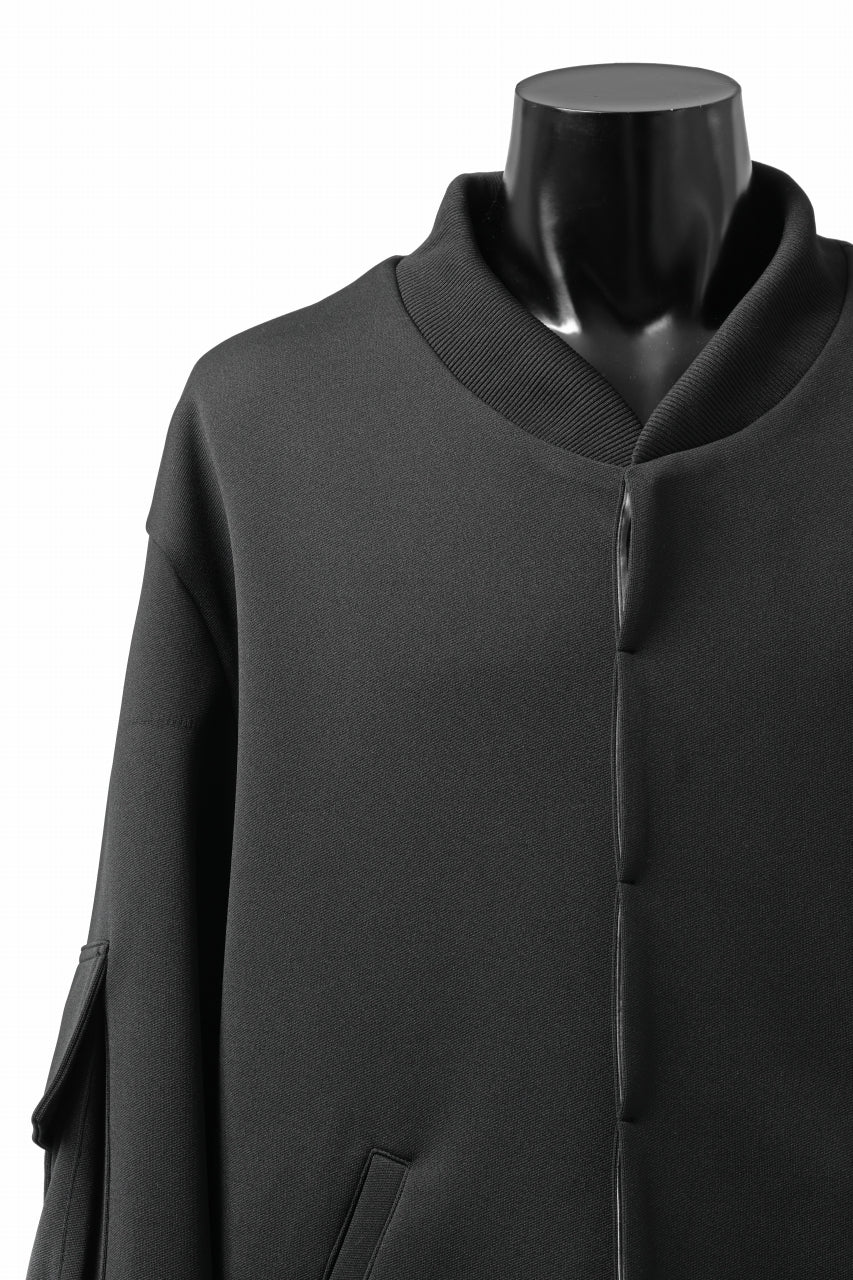 画像をギャラリービューアに読み込む, N/07 exclusive WIDE FLAP BOMBER JACKET / GAUDI SMOOTH JERSEY (BLACK)