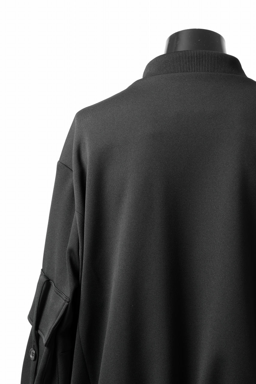 画像をギャラリービューアに読み込む, N/07 exclusive WIDE FLAP BOMBER JACKET / GAUDI SMOOTH JERSEY (BLACK)