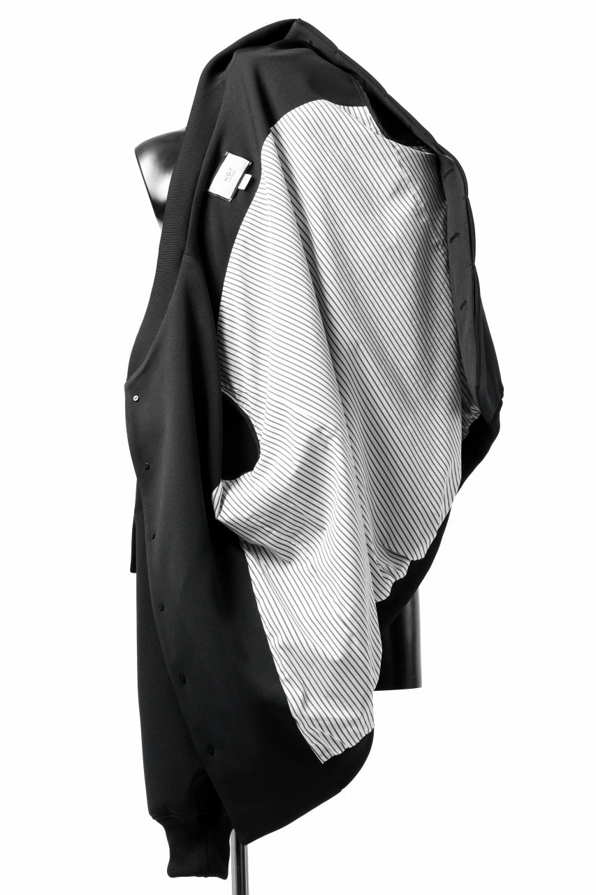 画像をギャラリービューアに読み込む, N/07 exclusive WIDE FLAP BOMBER JACKET / GAUDI SMOOTH JERSEY (BLACK)