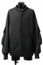 画像をギャラリービューアに読み込む, N/07 exclusive WIDE FLAP BOMBER JACKET / GAUDI SMOOTH JERSEY (BLACK)