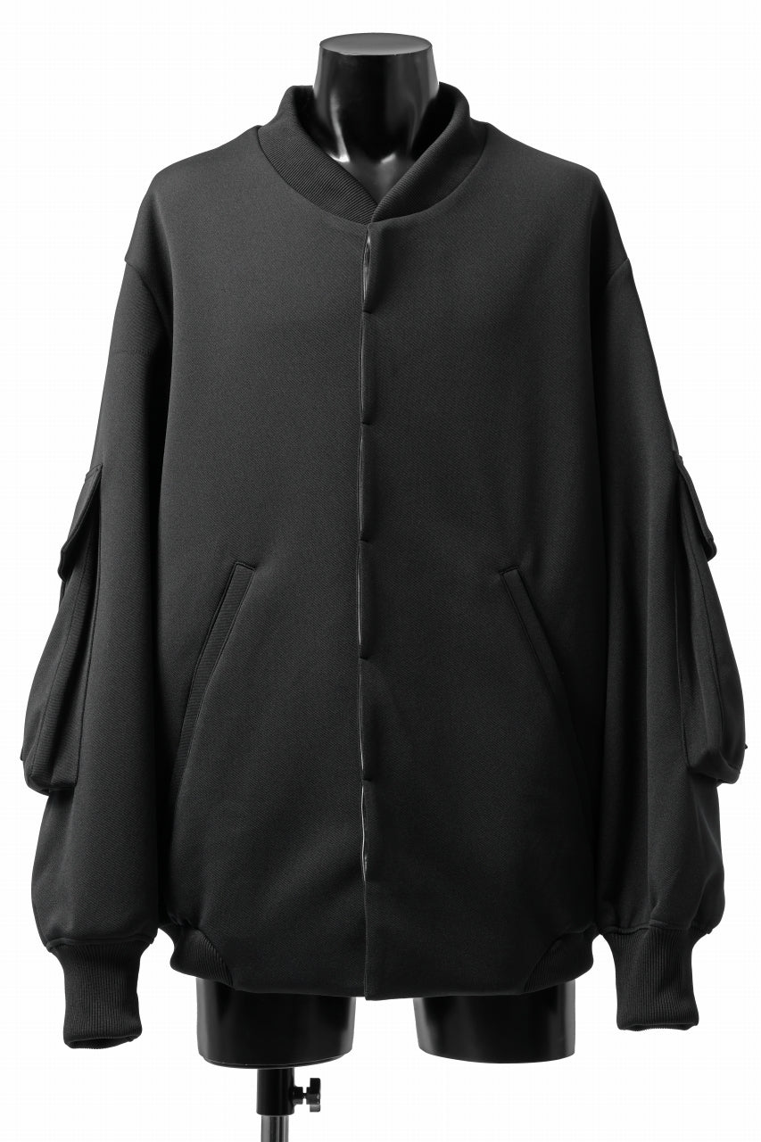 画像をギャラリービューアに読み込む, N/07 exclusive WIDE FLAP BOMBER JACKET / GAUDI SMOOTH JERSEY (BLACK)