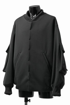 画像をギャラリービューアに読み込む, N/07 exclusive WIDE FLAP BOMBER JACKET / GAUDI SMOOTH JERSEY (BLACK)