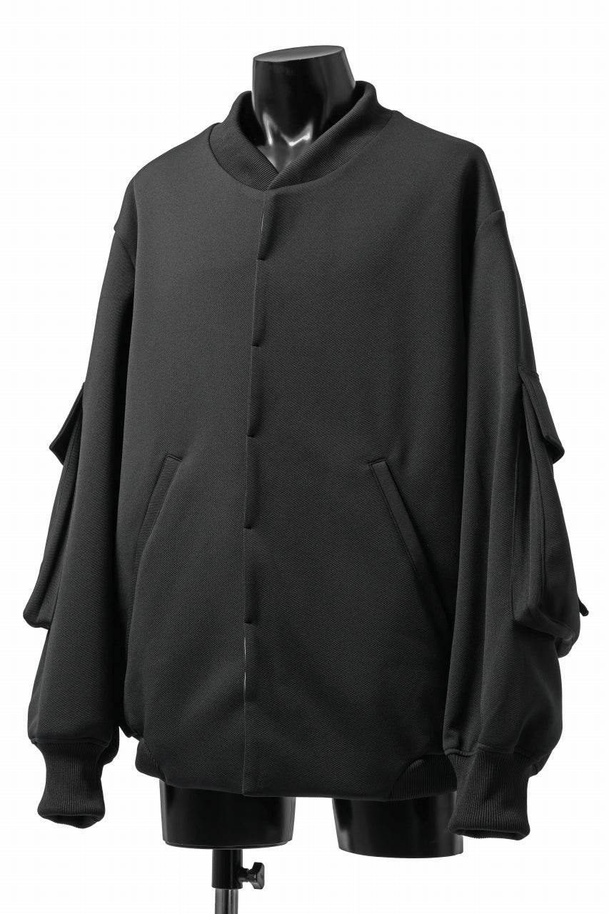 画像をギャラリービューアに読み込む, N/07 exclusive WIDE FLAP BOMBER JACKET / GAUDI SMOOTH JERSEY (BLACK)