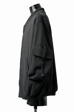画像をギャラリービューアに読み込む, N/07 exclusive WIDE FLAP BOMBER JACKET / GAUDI SMOOTH JERSEY (BLACK)