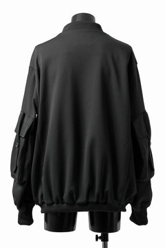 画像をギャラリービューアに読み込む, N/07 exclusive WIDE FLAP BOMBER JACKET / GAUDI SMOOTH JERSEY (BLACK)