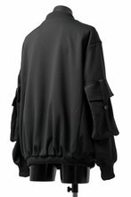 画像をギャラリービューアに読み込む, N/07 exclusive WIDE FLAP BOMBER JACKET / GAUDI SMOOTH JERSEY (BLACK)
