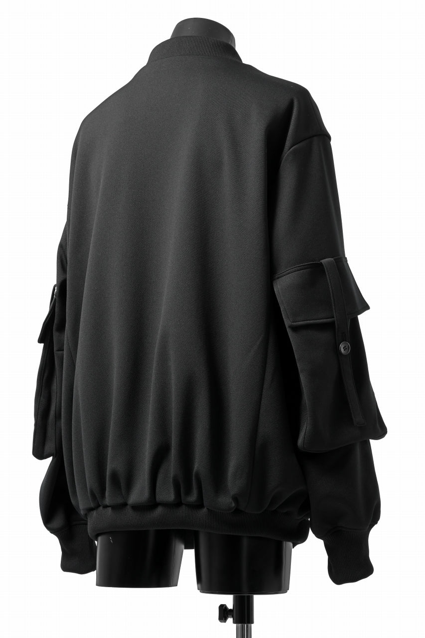 画像をギャラリービューアに読み込む, N/07 exclusive WIDE FLAP BOMBER JACKET / GAUDI SMOOTH JERSEY (BLACK)