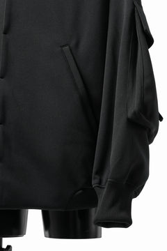 画像をギャラリービューアに読み込む, N/07 exclusive WIDE FLAP BOMBER JACKET / GAUDI SMOOTH JERSEY (BLACK)