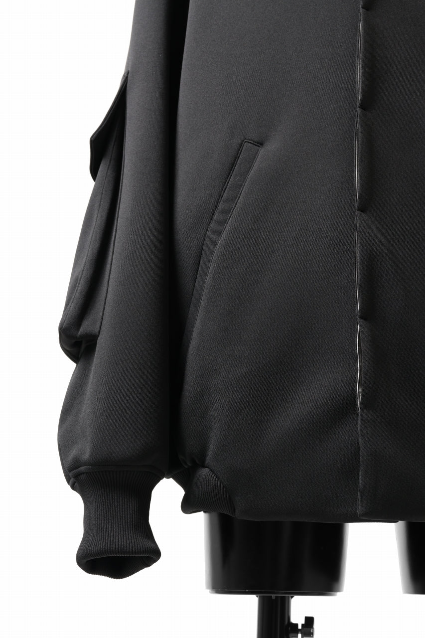 画像をギャラリービューアに読み込む, N/07 exclusive WIDE FLAP BOMBER JACKET / GAUDI SMOOTH JERSEY (BLACK)