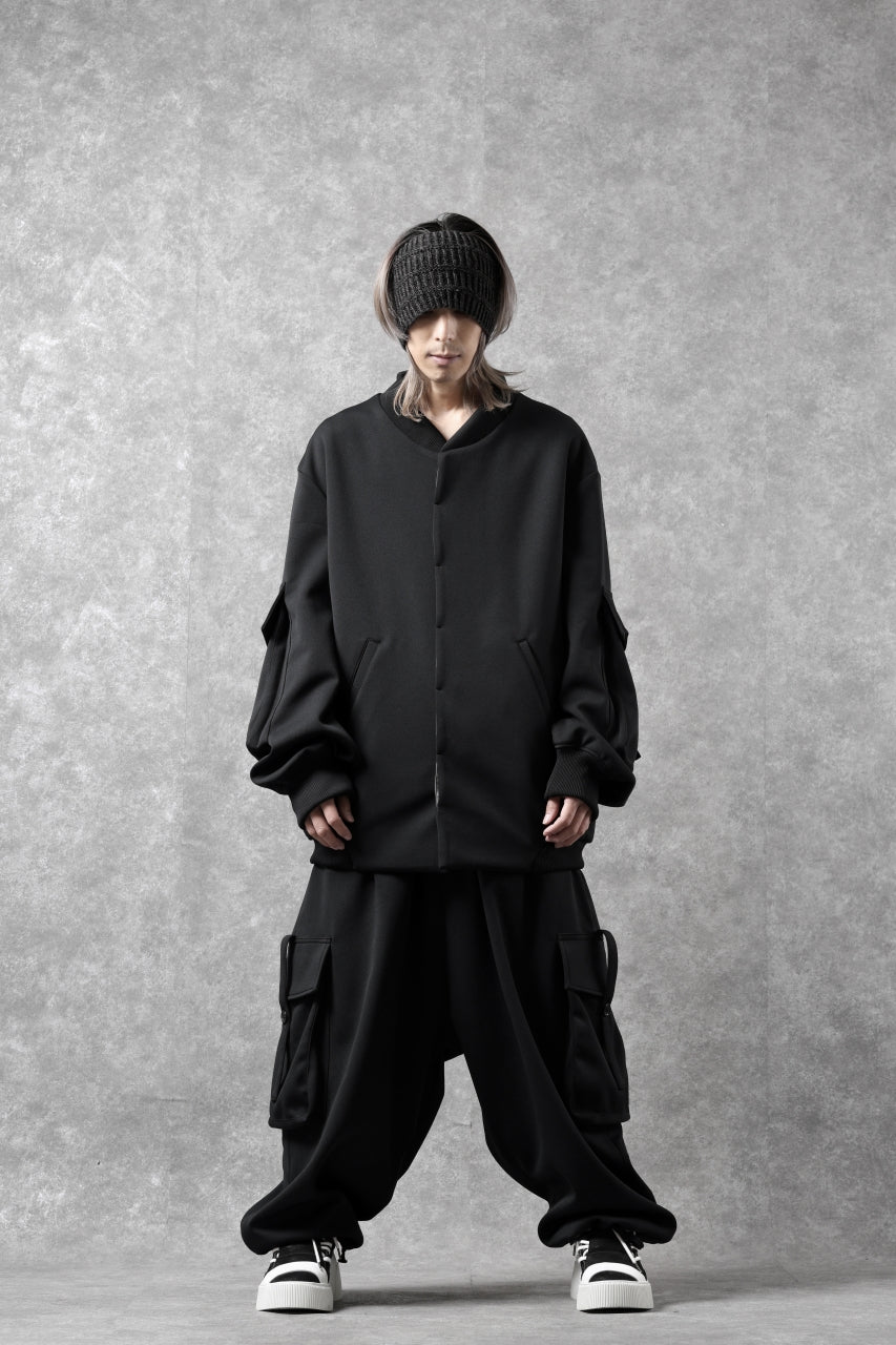 画像をギャラリービューアに読み込む, N/07 exclusive WIDE FLAP BOMBER JACKET / GAUDI SMOOTH JERSEY (BLACK)