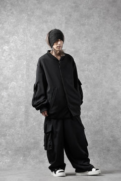 画像をギャラリービューアに読み込む, N/07 exclusive WIDE FLAP BOMBER JACKET / GAUDI SMOOTH JERSEY (BLACK)