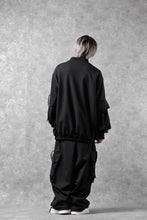 画像をギャラリービューアに読み込む, N/07 exclusive WIDE FLAP BOMBER JACKET / GAUDI SMOOTH JERSEY (BLACK)