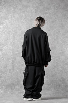 画像をギャラリービューアに読み込む, N/07 exclusive WIDE FLAP BOMBER JACKET / GAUDI SMOOTH JERSEY (BLACK)
