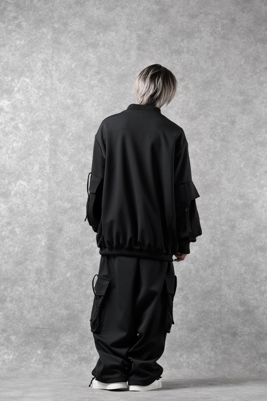 画像をギャラリービューアに読み込む, N/07 exclusive WIDE FLAP BOMBER JACKET / GAUDI SMOOTH JERSEY (BLACK)