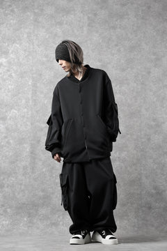 画像をギャラリービューアに読み込む, N/07 exclusive WIDE FLAP BOMBER JACKET / GAUDI SMOOTH JERSEY (BLACK)