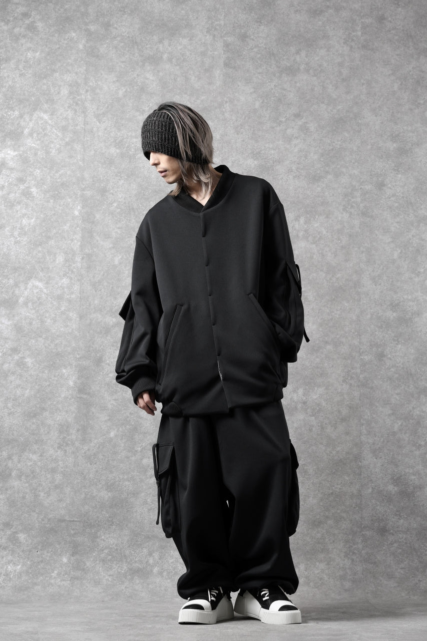 画像をギャラリービューアに読み込む, N/07 exclusive WIDE FLAP BOMBER JACKET / GAUDI SMOOTH JERSEY (BLACK)