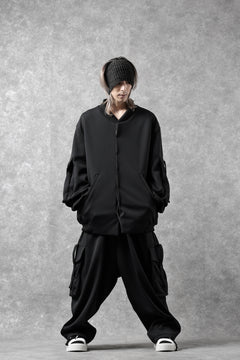 画像をギャラリービューアに読み込む, N/07 exclusive WIDE FLAP BOMBER JACKET / GAUDI SMOOTH JERSEY (BLACK)