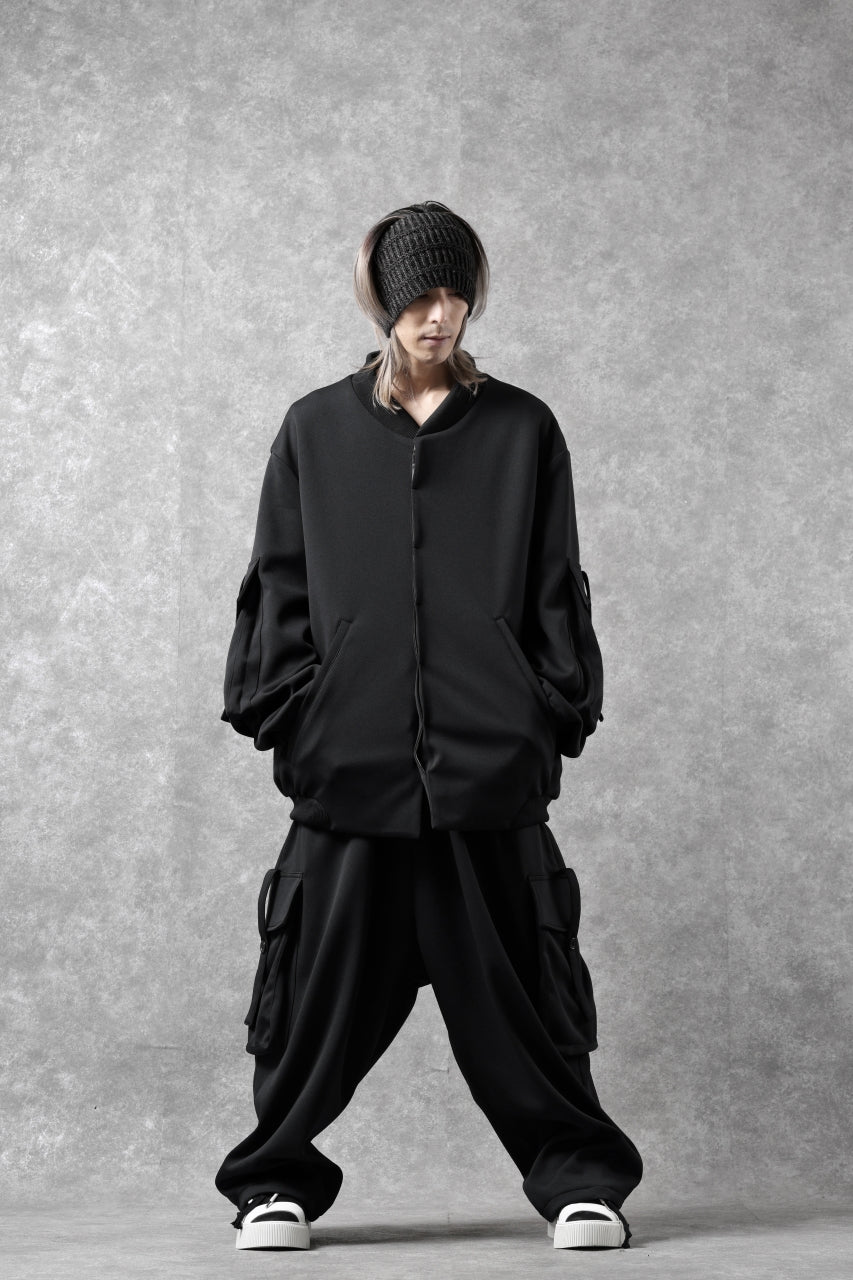 画像をギャラリービューアに読み込む, N/07 exclusive WIDE FLAP BOMBER JACKET / GAUDI SMOOTH JERSEY (BLACK)