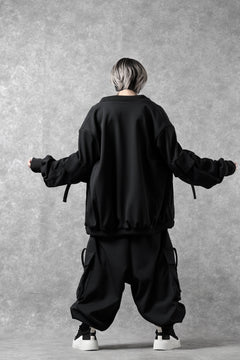 画像をギャラリービューアに読み込む, N/07 exclusive WIDE FLAP BOMBER JACKET / GAUDI SMOOTH JERSEY (BLACK)