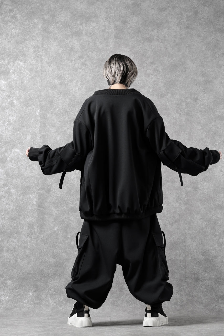 画像をギャラリービューアに読み込む, N/07 exclusive WIDE FLAP BOMBER JACKET / GAUDI SMOOTH JERSEY (BLACK)