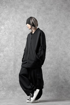 画像をギャラリービューアに読み込む, N/07 exclusive WIDE FLAP BOMBER JACKET / GAUDI SMOOTH JERSEY (BLACK)