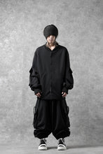 画像をギャラリービューアに読み込む, N/07 exclusive WIDE FLAP BOMBER JACKET / GAUDI SMOOTH JERSEY (BLACK)