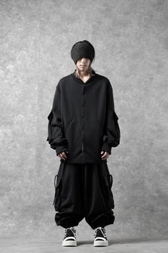 画像をギャラリービューアに読み込む, N/07 exclusive WIDE FLAP BOMBER JACKET / GAUDI SMOOTH JERSEY (BLACK)