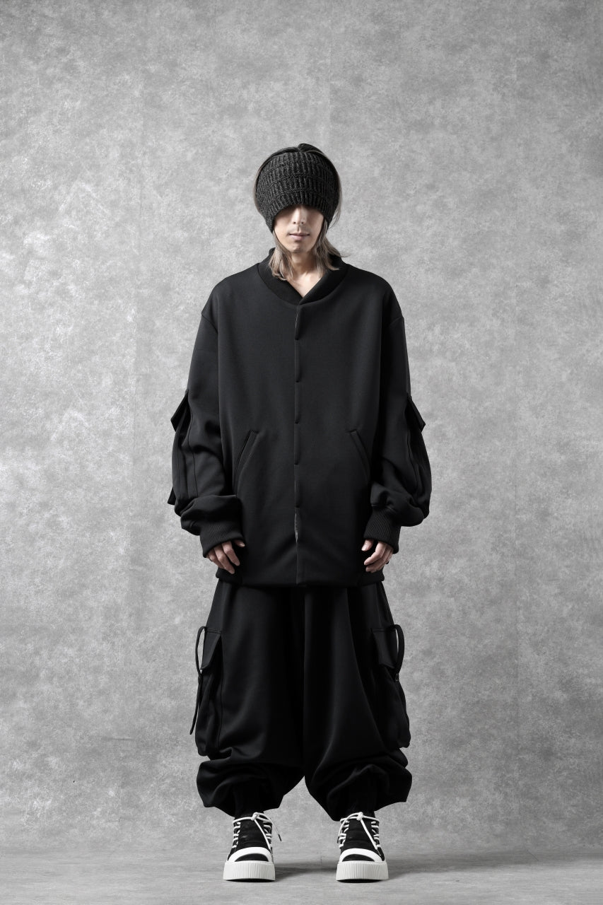 画像をギャラリービューアに読み込む, N/07 exclusive WIDE FLAP BOMBER JACKET / GAUDI SMOOTH JERSEY (BLACK)