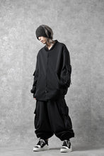 画像をギャラリービューアに読み込む, N/07 exclusive WIDE FLAP BOMBER JACKET / GAUDI SMOOTH JERSEY (BLACK)
